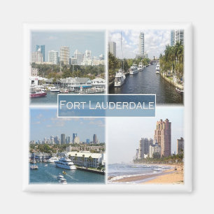 zUS044 MIAMI, FORT LAUDERDALE, Mosaic, Fridge Magnet