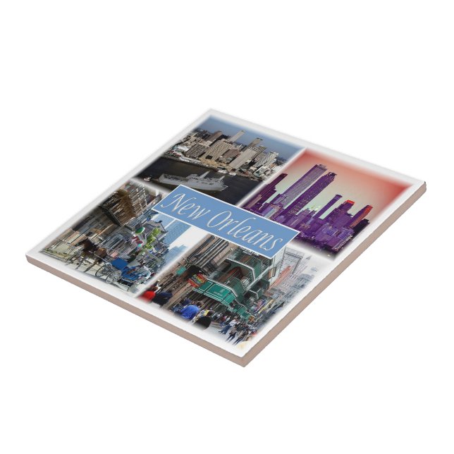 zUS049 NEW ORLEANS LOUISIANA, Mosaic, Ceramic Tile (Side)