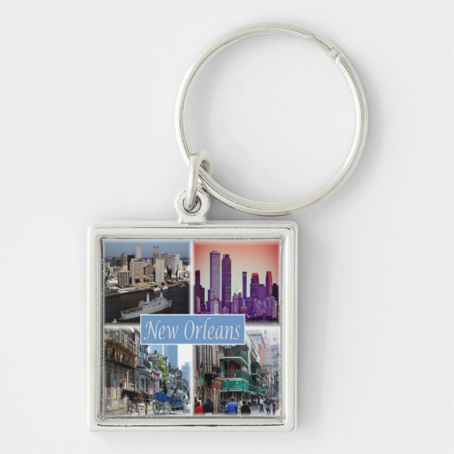 zUS049 NEW ORLEANS LOUISIANA, Mosaic, Keychain (Front)