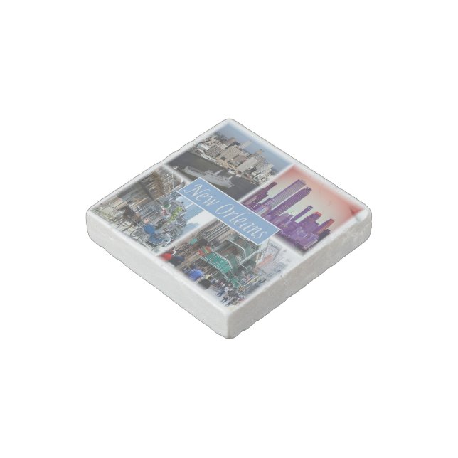 zUS049 NEW ORLEANS LOUISIANA, Mosaic, Stone Magnet (Angled)