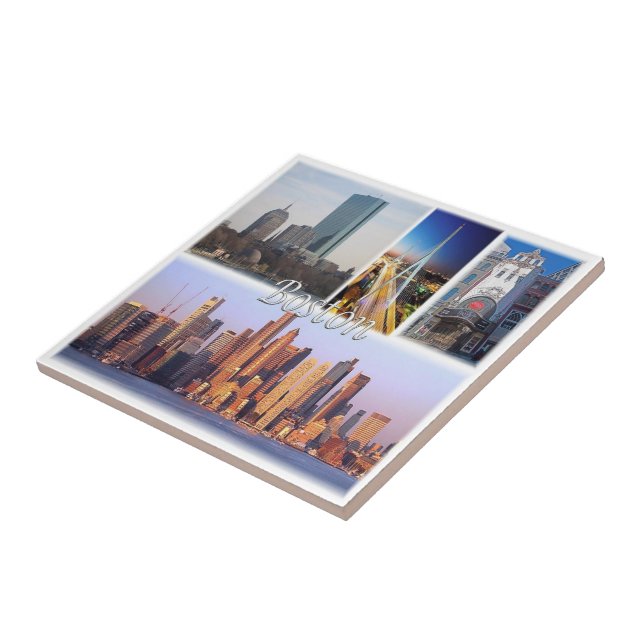 zUS051 BOSTON, Massachusetts, Mosaic, Ceramic Tile (Side)