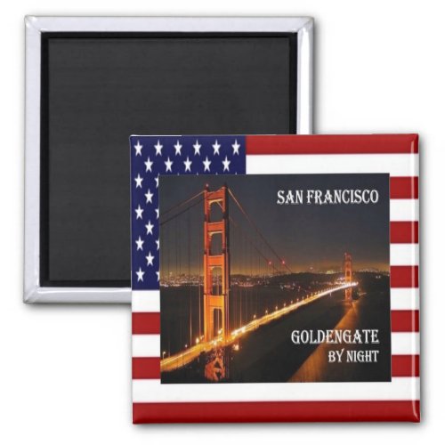 zUS072 SAN FRANCISCO Golden Gate Bridge Fridge Magnet