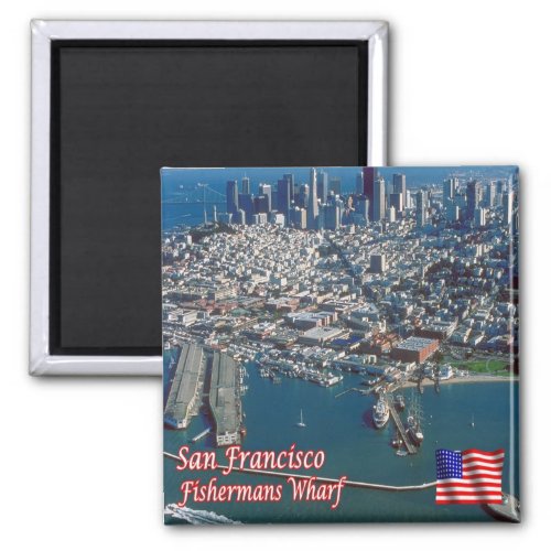 zUS075 SAN FRANCISCO Fishermans Wharf Fridge Magnet