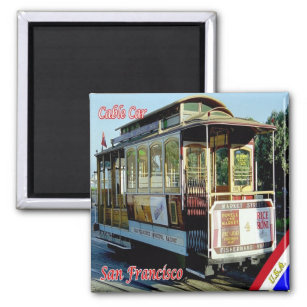 San Francisco California FRIDGE MAGNET travel souvenir trolly cable car 