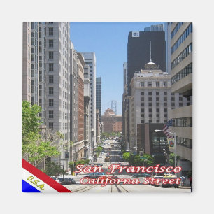 zUS085 SAN FRANCISCO, California Street, Fridge Magnet