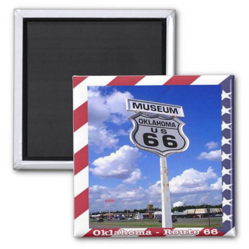 zUS090 ROUTE 66 Oklahoma America Fridge Magnet