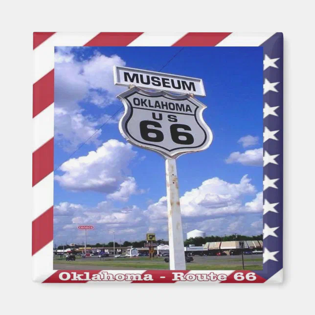 zUS090 ROUTE 66, Oklahoma, America, Fridge Zazzle