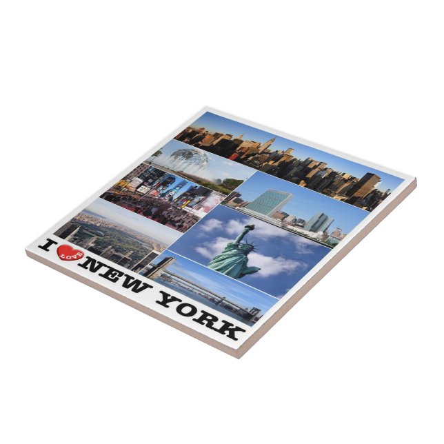 zUS107 NEW YORK CITY I Love, mosaic, Ceramic Tile (Side)