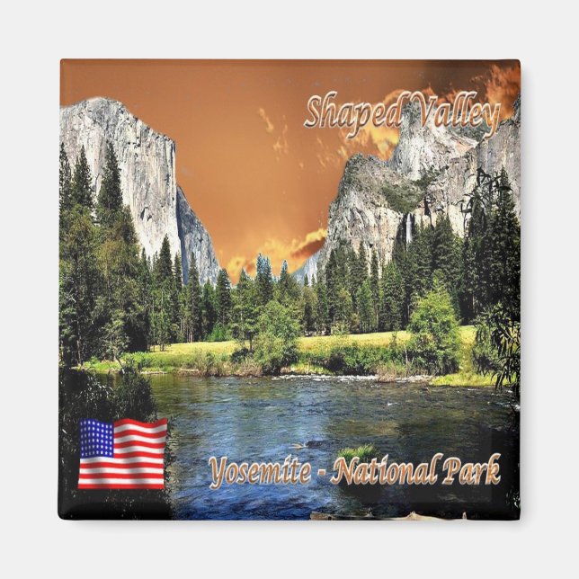 zUS118 YOSEMITE NP, Shaped Valley, Fridge Magnet (Front)