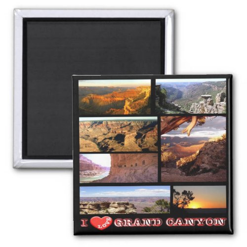 zUS148 GRAND CANYON I Love Mosaic ArizonaFridge Magnet