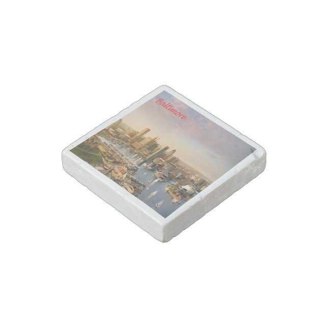zUS183 BALTIMORE, Maryland, America, Stone Magnet (Angled)