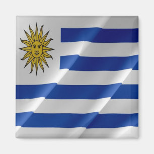 zUY002 URUGUAY Waving Flag, America, Fridge Magnet