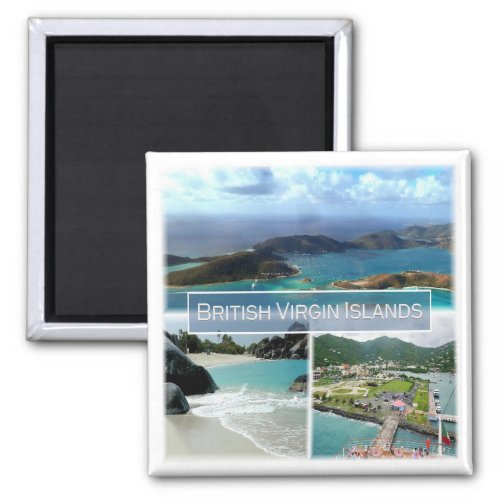 zVG003 BRITISH VIRGIN ISLANDS Mosaic Fridge Magnet