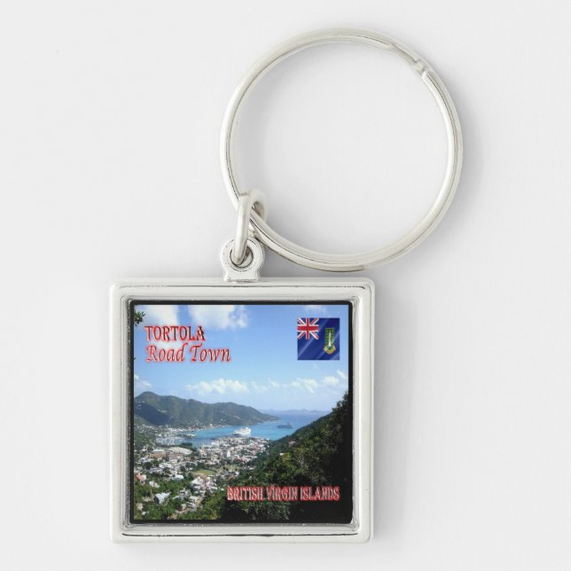 zVG004 TORTOLA Road Town, British Virgin, Keychain (Front)