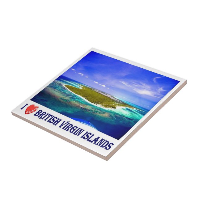 zVG007 BRITISH VIRGIN ISLANDS I Love, Ceramic Tile (Side)