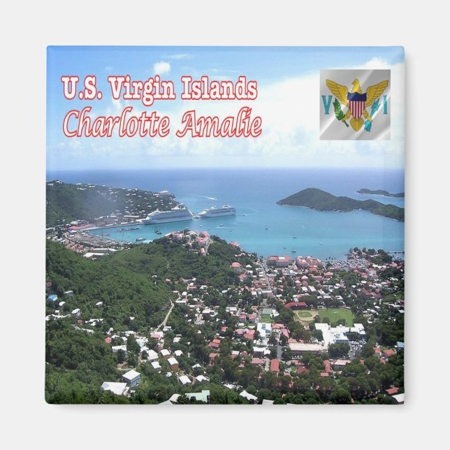 zVI015 CHARLOTTE AMALIE, Virgin Islands, Fridge Magnet (Front)