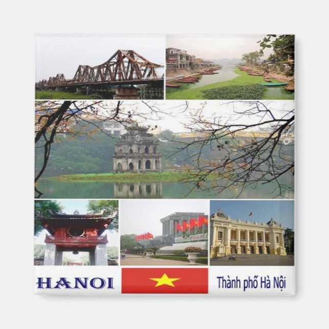 zVN009 HANOI, Mosaic, Vietnam, Asia, Fridge Magnet (Front)
