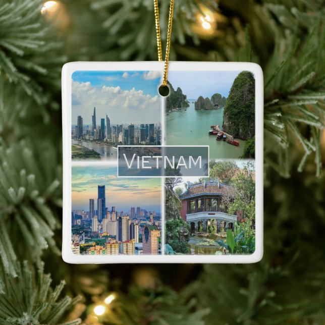zVN012 VIETNAM, Mosaic, Asia,  Ceramic Ornament (Tree)
