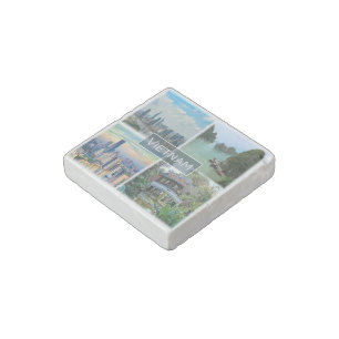 zVN012 VIETNAM, Mosaic, Asia, Stone Magnet