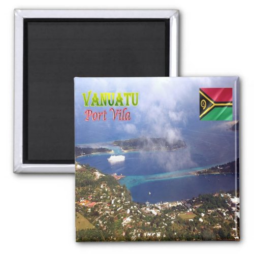 zVU008 PORT VILA Vanuatu Oceania Fridge Magnet