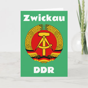 Zwickau, Deutsche Demokratische Republik, DDR, GDR Card