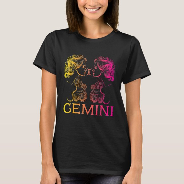 Zwilling Zodiac Sign Horoscope 1 T-Shirt (Front)