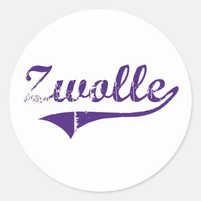 Zwolle Louisiana Classic Design Classic Round Sticker (Front)