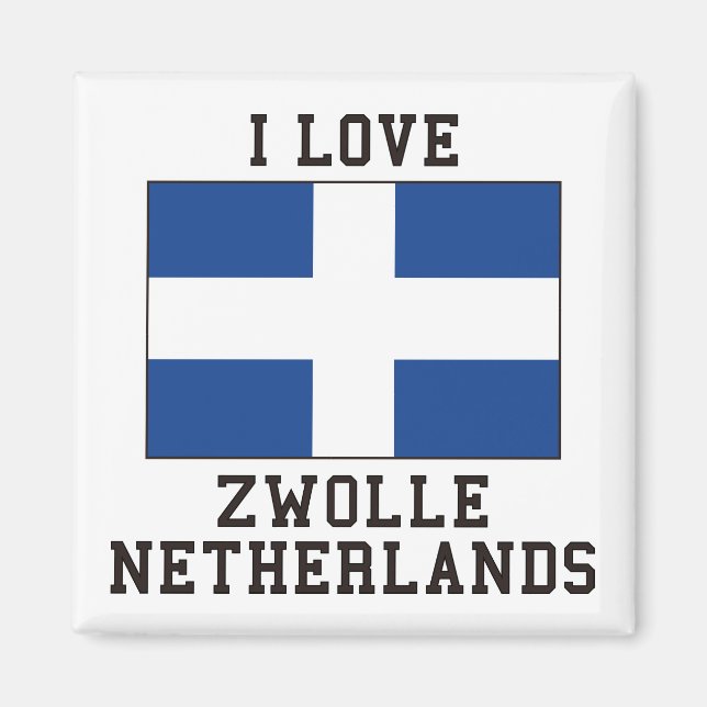 Zwolle, Netherlands Flag Magnet (Front)