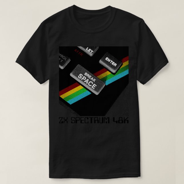 ZX Spectrum 48K 8bit 80s Retro Design T-Shirt (Design Front)