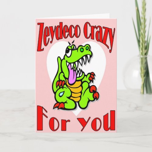 Zydeco Crazy Valentine Card