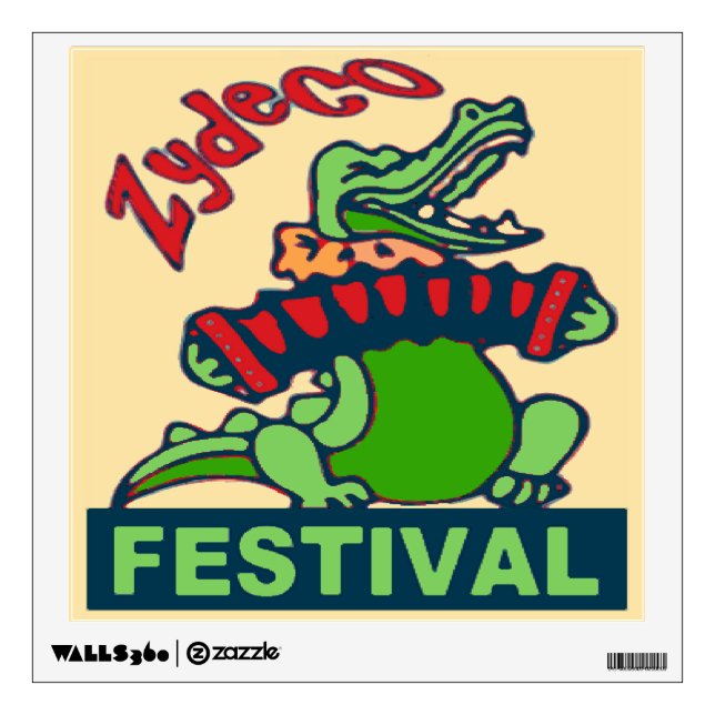 Zydeco  Gator Fest Poster Wall Sticker (Front)