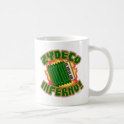 Zydeco Inferno Fun Music Genre Cartoon Design Coffee Mug