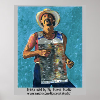 Zydeco Joe Painting Poster