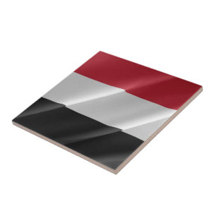 zYE002 YEMENI Waving Flag, Yemen, Ceramic Tile