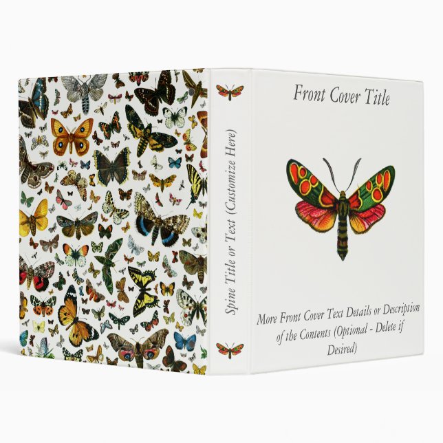 Zygaena carniolica - The Crepuscular Burnet Moth 3 Ring Binder (Background)