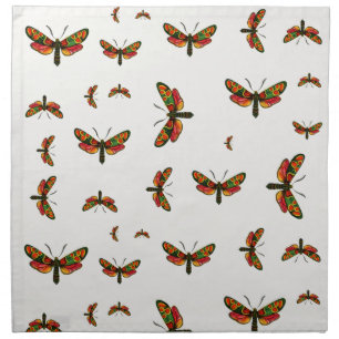 Zygaena carniolica - The Crepuscular Burnet Moth Cloth Napkin