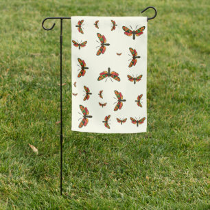 Zygaena carniolica - The Crepuscular Burnet Moth Garden Flag