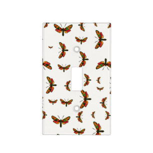 Zygaena carniolica - The Crepuscular Burnet Moth Light Switch Cover