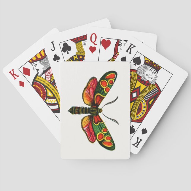 Zygaena carniolica - The Crepuscular Burnet Moth Poker Cards (Back)