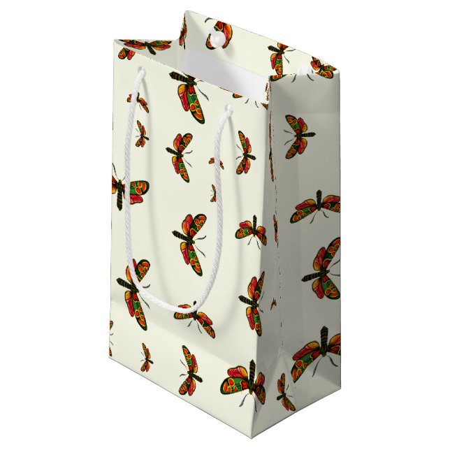 Zygaena carniolica - The Crepuscular Burnet Moth Small Gift Bag (Front Angled)
