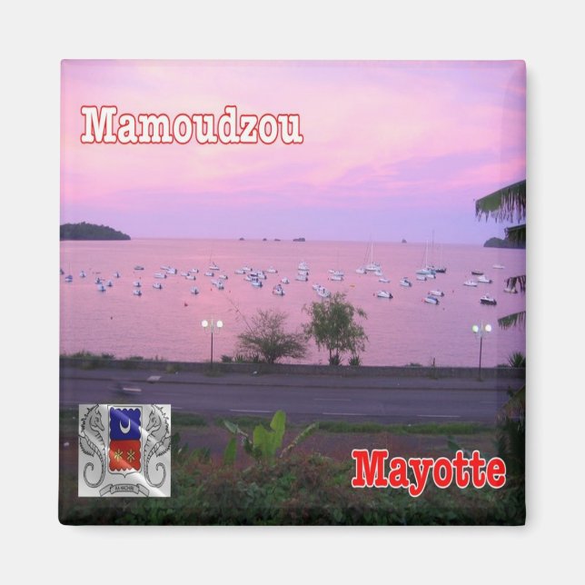 zYT005 MAMOUDZOU, Mayotte, Africa, Fridge Magnet (Front)