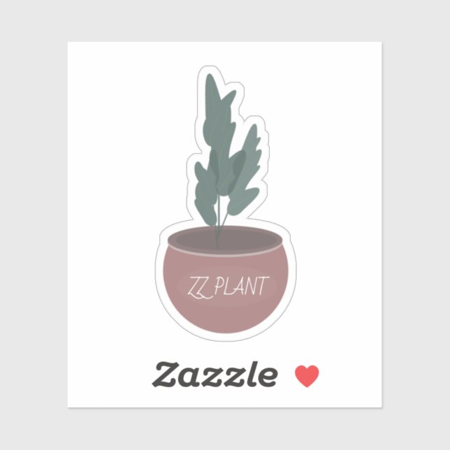 ZZ Botanical Houseplants Plant Pot Greenery Sticker (Sheet)