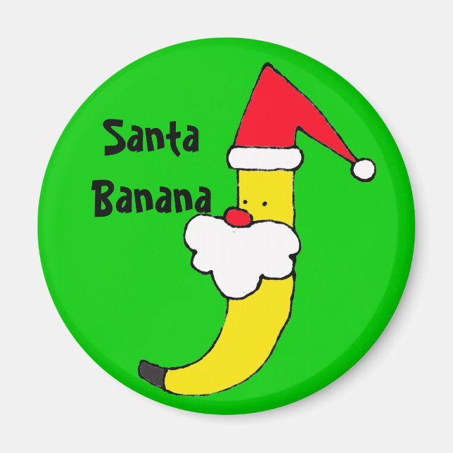 ZZ- Holiday Santa Banana Magnet (Front)