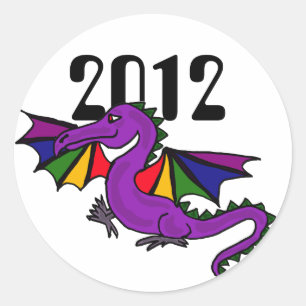ZZ- Year of the Dragon Sricker Classic Round Sticker