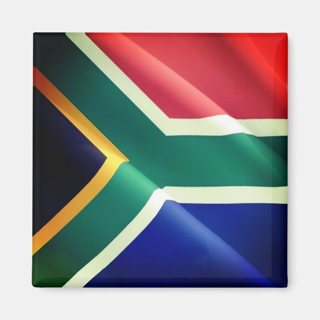 zZA002 SOUTH AFRICA, Waving Flag, Africa, Fridge Magnet (Front)