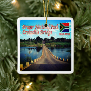 zZA003 KRUGEN N.P. South Africa, Crocodile Bridge, Ceramic Ornament