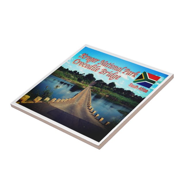 zZA003 KRUGEN N.P. South Africa, Crocodile, Ceramic Tile (Side)