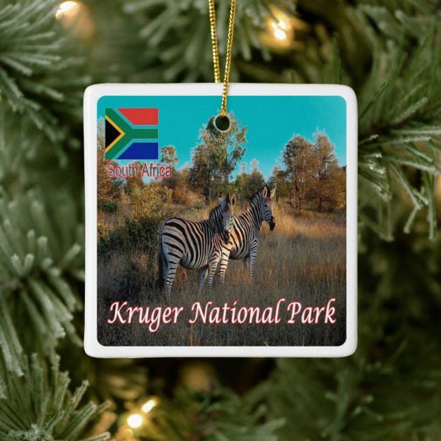 zZA004 KRUGEN National Park, South Africa, Ceramic Ornament (Tree)