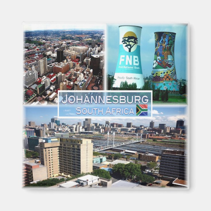 zZA026 JOHANNESBURG, Mosaic, South Africa, Fridge Zazzle
