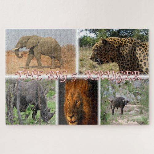 zZA027 SOUTH AFRICA THE BIG 5 in KRUGER NP  Jigsaw Puzzle